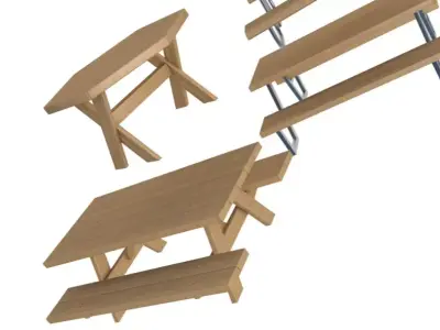Picnic Table collection 3D model