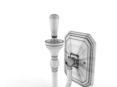 Wall lamp silver Free 3D model