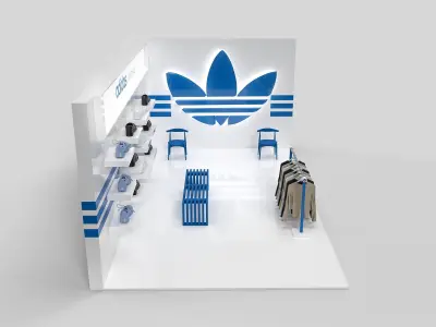 Adidas Store Design Model Low-poly 3D model