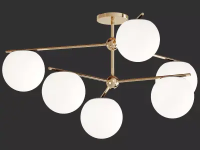 6 Light Chandelier Antique Anselda 36 Wide Bronze 3D model