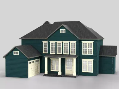 British House Design 20T3  Low-poly 3D model
