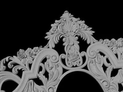 bed headboard 3D model