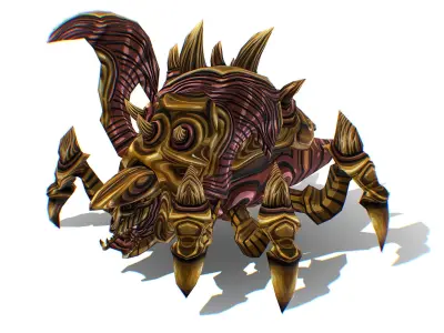 Animated Monster Creature Bug Turtle Low-poly 3D model