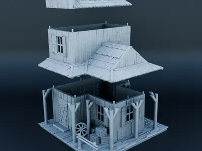 Wild west house 3D print model