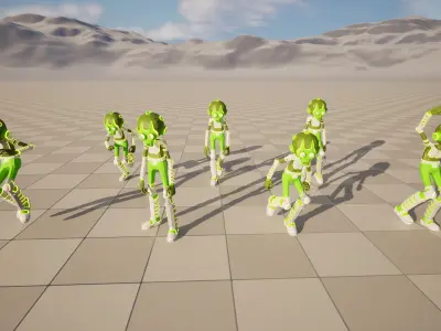 Alien low-poly stylized 2 Low-poly 3D model