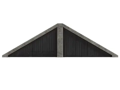 Factory Front Wall Triangle 3D model
