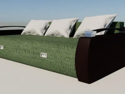Modern Sofa Low-poly 3D model