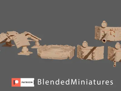 quadriped gunner  3D print model