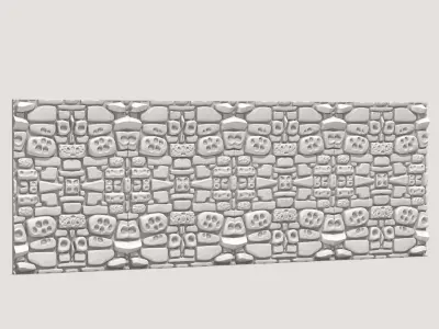 Seamless Uneven Travertine Wall Mesh 3D print model purchase