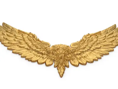 Wings Printable carved decor 20 3D print model