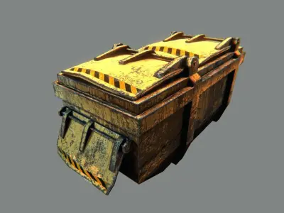 Dirty Container Street Asset Low-poly 3D model