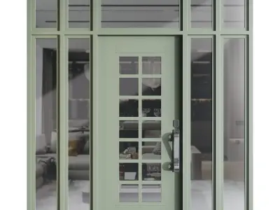 Modern entrance door 006 3D model