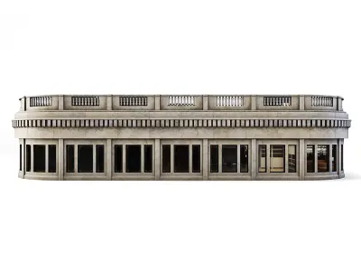 Tenement Building Roof Floor Low-poly 3D model