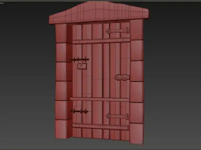 Medieval Door  Low-poly 3D model
