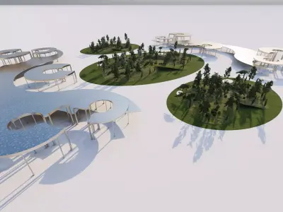 public park-Private Park Landscape -Park Center 3D model