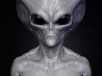 Realistic Alien 7 Sculpt 3D model