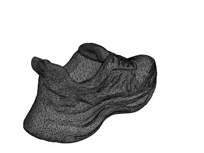 Futuristic Neon Running Shoe Low-poly 3D model