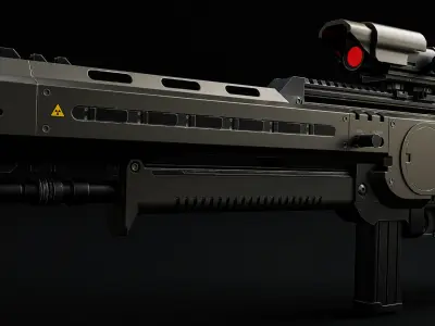 Sci-Fi Assault Rifle 3D model get