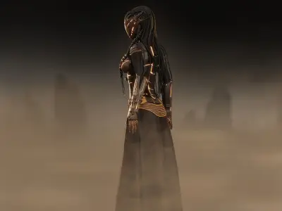 Sci Fi Dune Valkyrie Low-poly 3D model