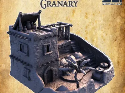 Desert Granary Tabletop Terrain 28MM  3D print model