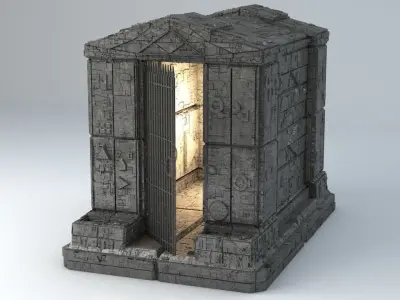 Sci-Fi Shapes - The Necropolis Low-poly 3D model