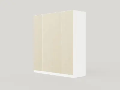 Sliding Door Wardrobe VIGO 200 White plus Mirror Low-poly 3D model