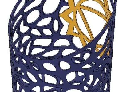 Solar plexus Chakra Glass Vase Holder 3D print model