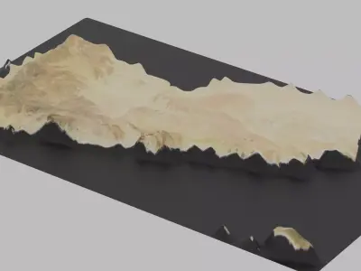 Yemen Map Country Low-poly 3D model