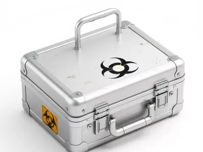 Biohazard Metal Transport Case Low-poly 3D model