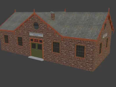 Victorian era Train Station 1911 Southampton 3D model