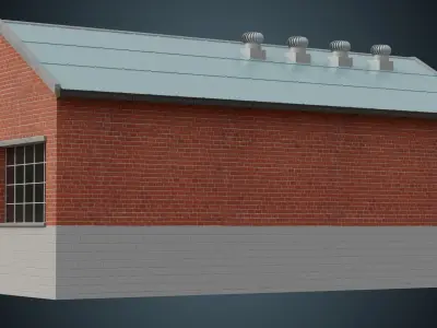 Building 2A Low-poly 3D model