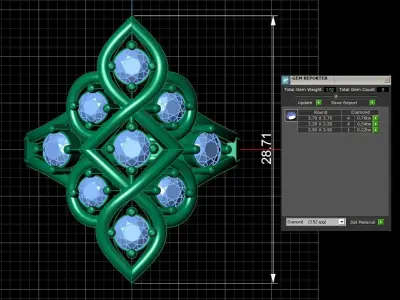 Diamond Ring for Women 3D print model shop
