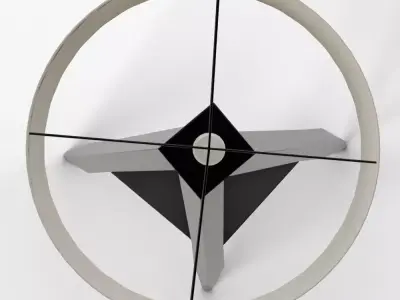 Aurora Metal Tripod Floor Lamp Black Low-poly 3D model