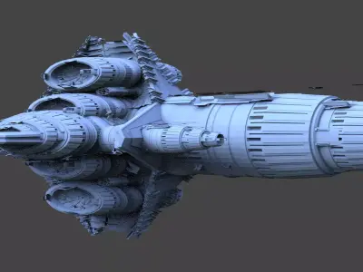 Star Freighter Ship design 7 3D model