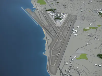 Beirut - Rafic Hariri International Airport - BEY Low-poly 3D model