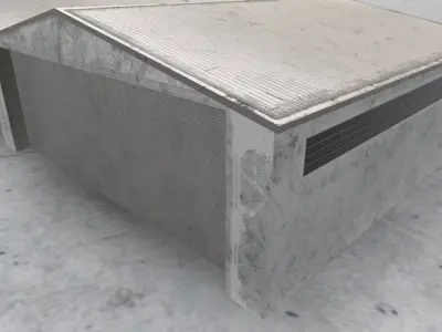 LQSA Hangar 3 Low-poly 3D model