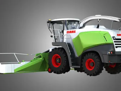 Claas Jaguar Harvester - with Front Harvester Tool 3D model