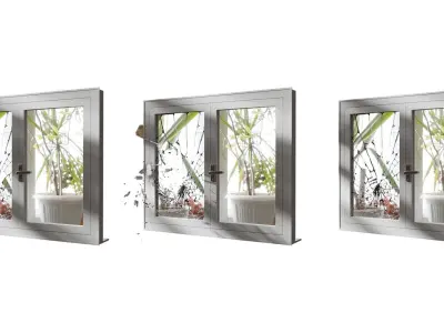 Animated ABC Broken Windows And Mirrors Glass 3D Models 3D model