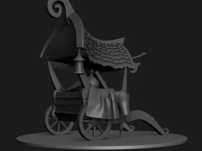Stylized Magician Stall 3D model
