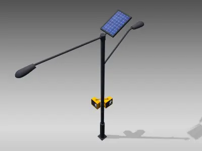 Intersection Pedestrian Walk Signal 3D model