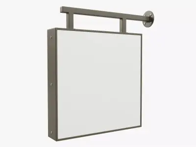 Store street sign mockup 01 3D model