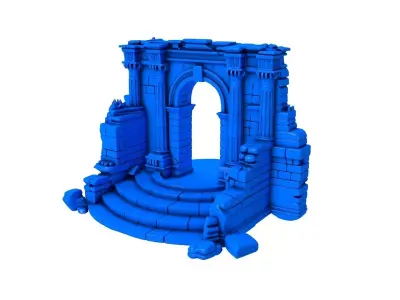 Gothic Ruins -  ruined buildings 3D print model