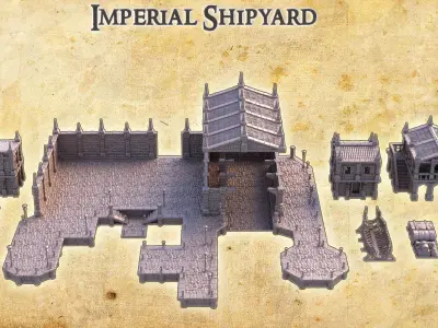 Imperial Shipyard Tabletop Terrain 28 MM 3D print model