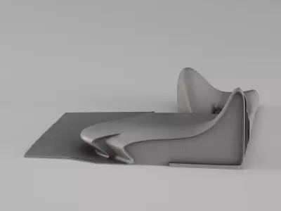 001688 Parametric Pavilion Sculptural Architectural Form 3D print model