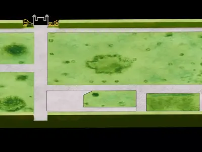 Amusement Park - Ground 1 Low-poly 3D model