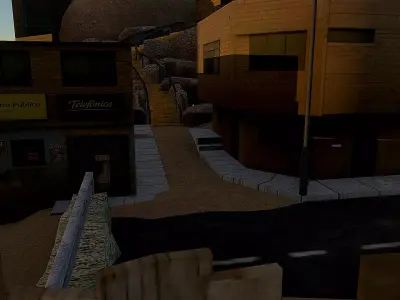 Popular Streets PS1 Environment Free low-poly 3D model