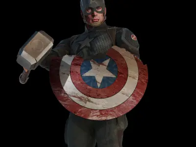 Captain America Steve Rogers from Avengers Endgame 3D model