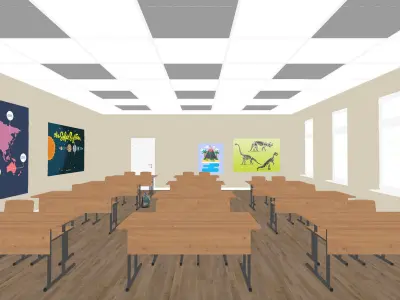 School Collection UE4 3D model