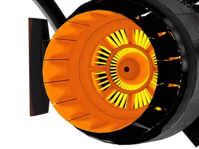 Sci fi Jetbike Low-poly 3D model