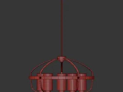 Carlsen light chandelier in gold and clear glass 3D model